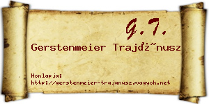 Gerstenmeier Trajánusz névjegykártya
